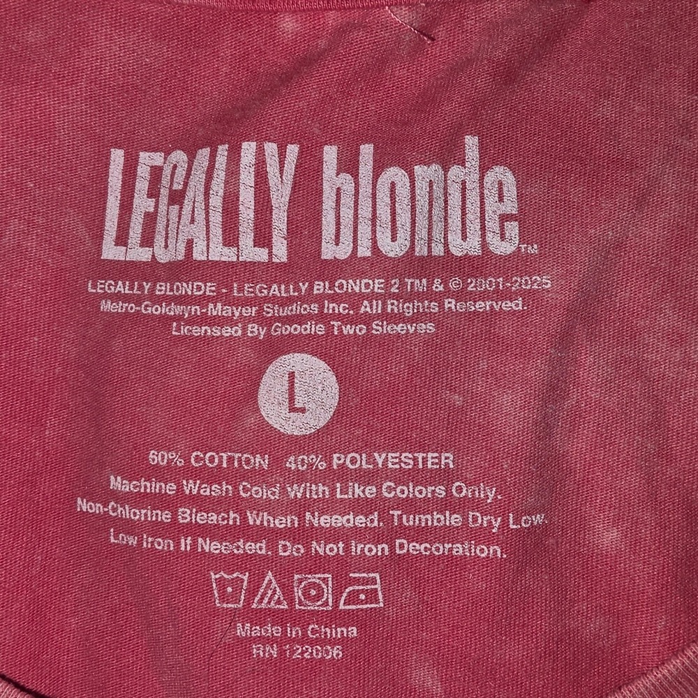 Legally Blonde Movie Quote Graphic Tee Acid Wash Cropped T-Shirt - Picture 3 of 3